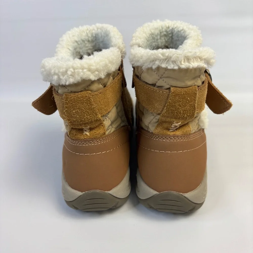 EASY SPIRIT Womens Brown Water Resistant Elk Round‎ Toe Wedge Zip-Up Winter 9M